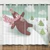 Curtains European And American Cartoon Animals Bear Deer Digital Printing Blackout Curtain Bedroom Punching