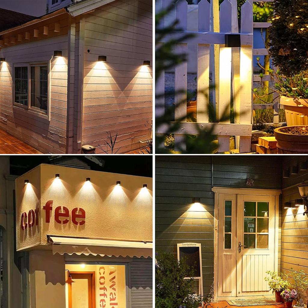 1/4PCS LED Solar Light Outdoor Garden Square Wall Lamp Sensor IP65 Waterproof Courtyard Yard Balcony Fence Decoration Lighting