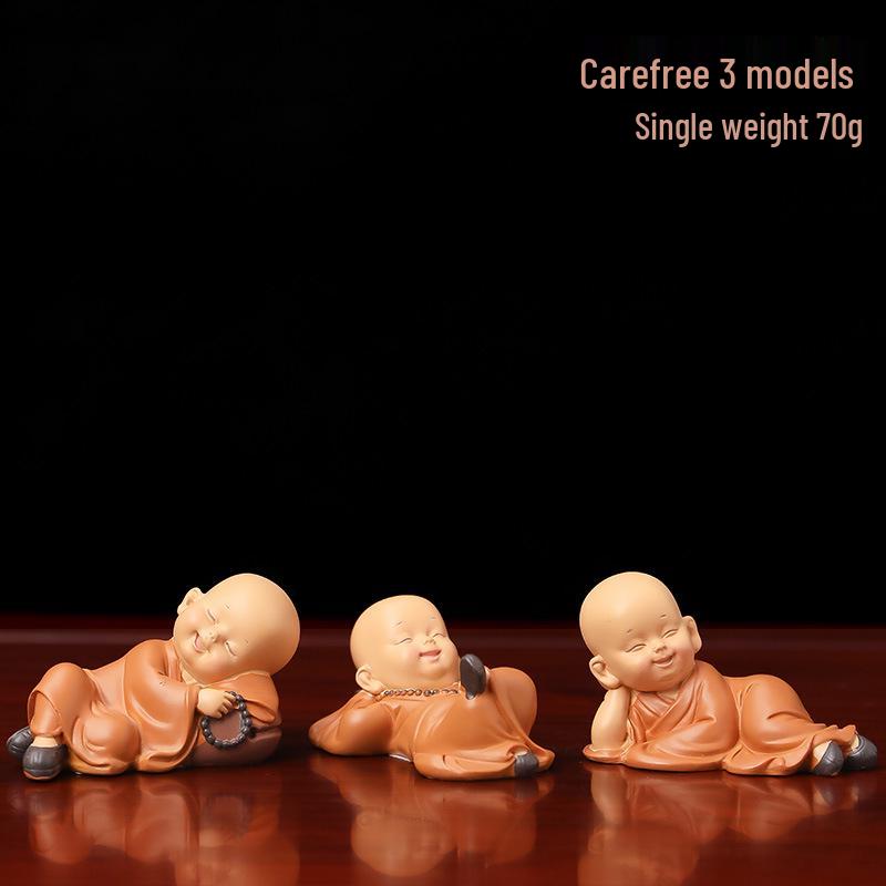 Zen Monk Resin Figurines: Coffee Table & Decor Gifts for Living Room, Office, TV Cabinet