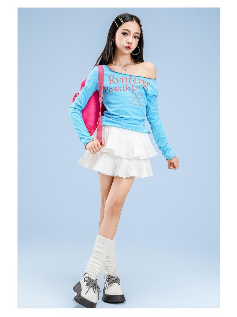 Girls' Cool Blue Jazz & Hip Hop Dance Costume for Performances