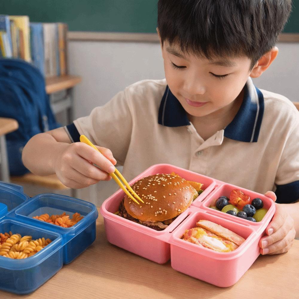 Food Grade Cartoon Lunch Box Large Capacity Food Container Fruit Food Box  Picnic Activities