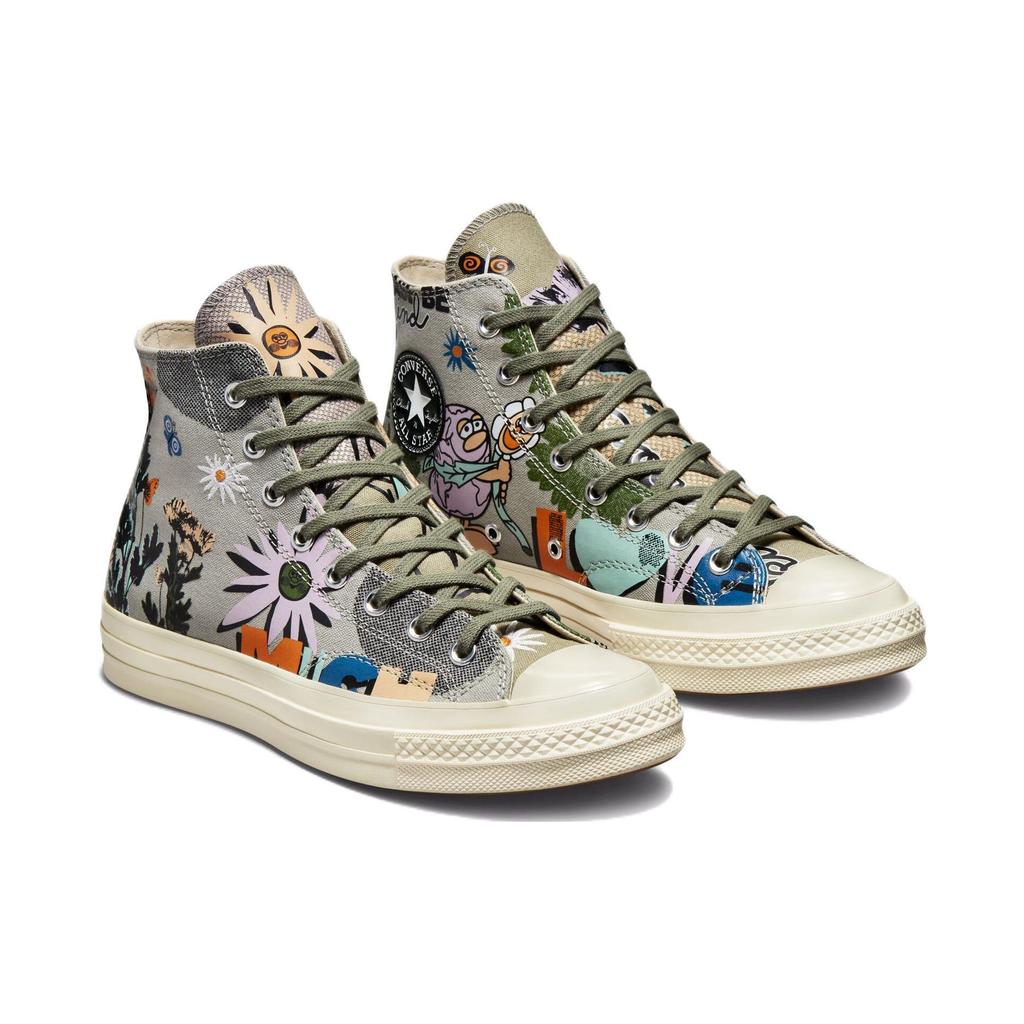 Converse Chuck 70 High Floral Unisex Sneakers Green Slate-Sage Multi 172935C