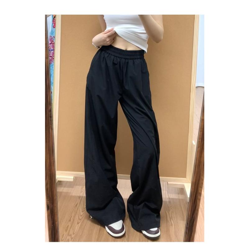 Work Pants for For Women In Summer New Style Small Quick-drying Sports High Waist Loose Casual Lazy Wide-leg Pants