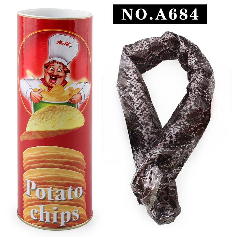 Funny Bouncing Snake Surprise Gift In Potato Chip Can