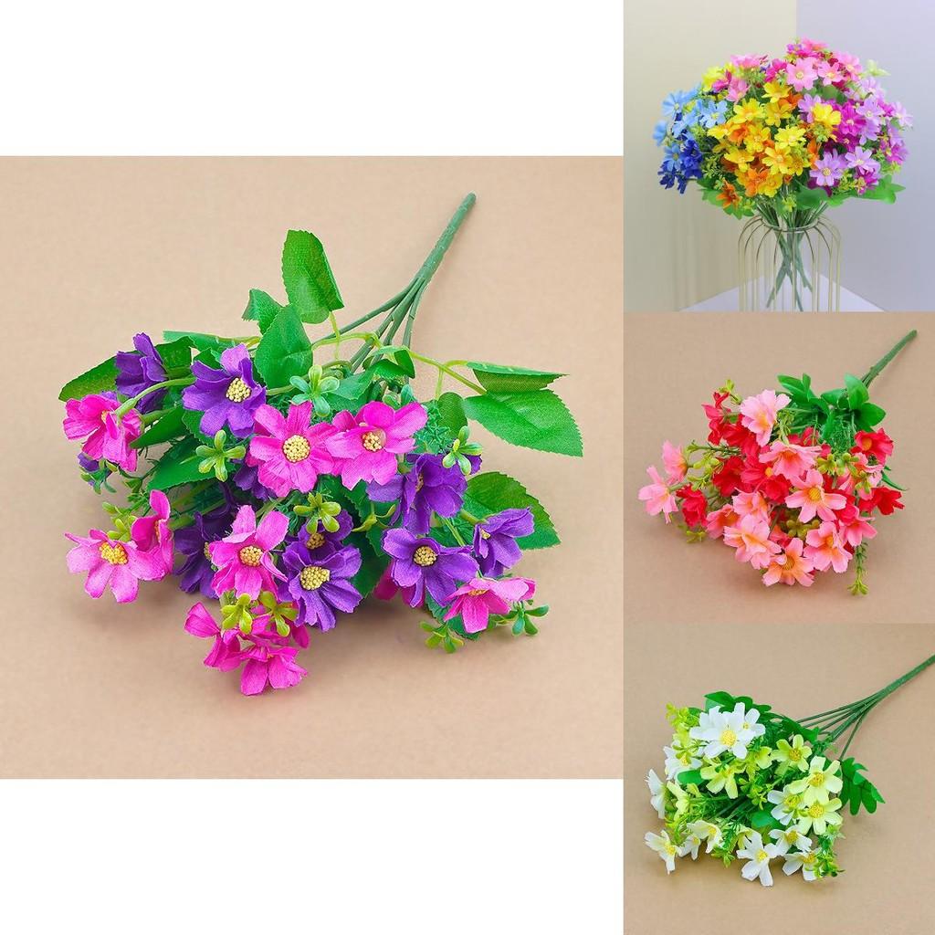 Silk Daisy Flower 28 Head Artificial Chrysanthemum For Garden Landscaping And Interior Decor