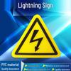 PVC Electrical Hazard Triangle Sign - Caution: Electric Shock Warning for Mechanical Equipment Safety