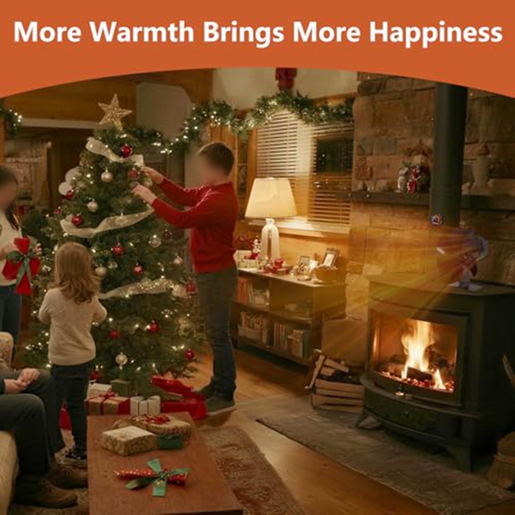 Home Environment Fireplace Fan Energy Efficient 17.2x10x9.6cm Abrasion Resistant Compact Size Energy Efficient