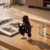 Creative Gifts for Motorcyclists 3D Printed Cool Off-Road Biker Figurine, Squatting Rider Statue, Trendy Desktop Enthusiast Presents Ornament,