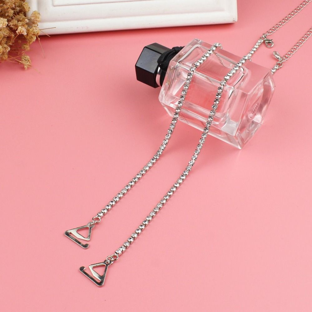 Fashion Metal Bras Straps Rhinestone Pearl Shoulder Straps Aniti-slip Adjustable Underwear Strap