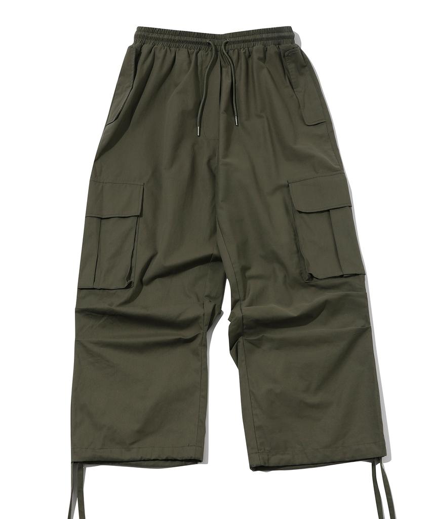 CPGN STUDIO Pantaloni Cargo Larghi Grandi con Dardi Kaki