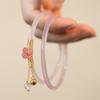 2Pcs/Set Retro Jade Jingle Butterfly Jelly Color Bangles Retro Simple Glass Bracelet For Women Chinese Style Jewelry Gifts