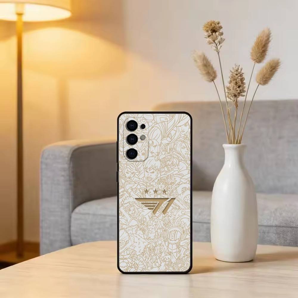 Cool t-T1 E-gaming Design Phone Case Black Silicone Soft For Samsung S25,S24,S21,S22,S23,S30,Ultra,S20,Plus,Fe,Lite