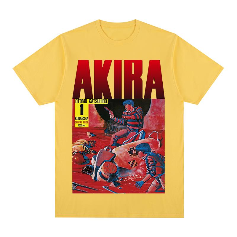 Akira Neo Otomo Katsuhiro Anime Cartone Animato 1988 Naturale Manga Tokyo vintage Maglietta Cotone Uomo Maglietta Nuova TEE TSHIRT Top Donna