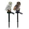 Solar Powered LED Owl Light Waterproof LED Solar Garden Light Realistic Street Lamp Outdoor Lawn Lamp Garden Decorations