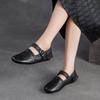 Fashion GKTINOO Genuine Leather Solid Color Belt Buckle Women's Shoes 2025 Autumn New Retro Versatile Tassel Round Toe Soft Sole Flats