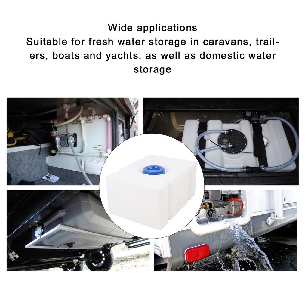 19.81 Gallons RV Water Holding Tank Portable LLDPE Fresh Water Container with 130mm Water Inlet for RV Trailer Campers Boat Yacht