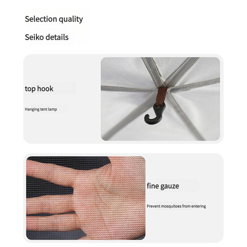 Automatic Pop Up Camping Tent Instant Setup Foldable Waterproof Sun Shelter Heavy Duty Polyester Fabric Double Layer for Outdoor Picnic Beach
