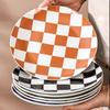 Creative Chess Grid Ceramic Plate Home Dinner Tableware Western Steak Plate Exquisite Bread Dessert Dishes Kitchen Utensils Home