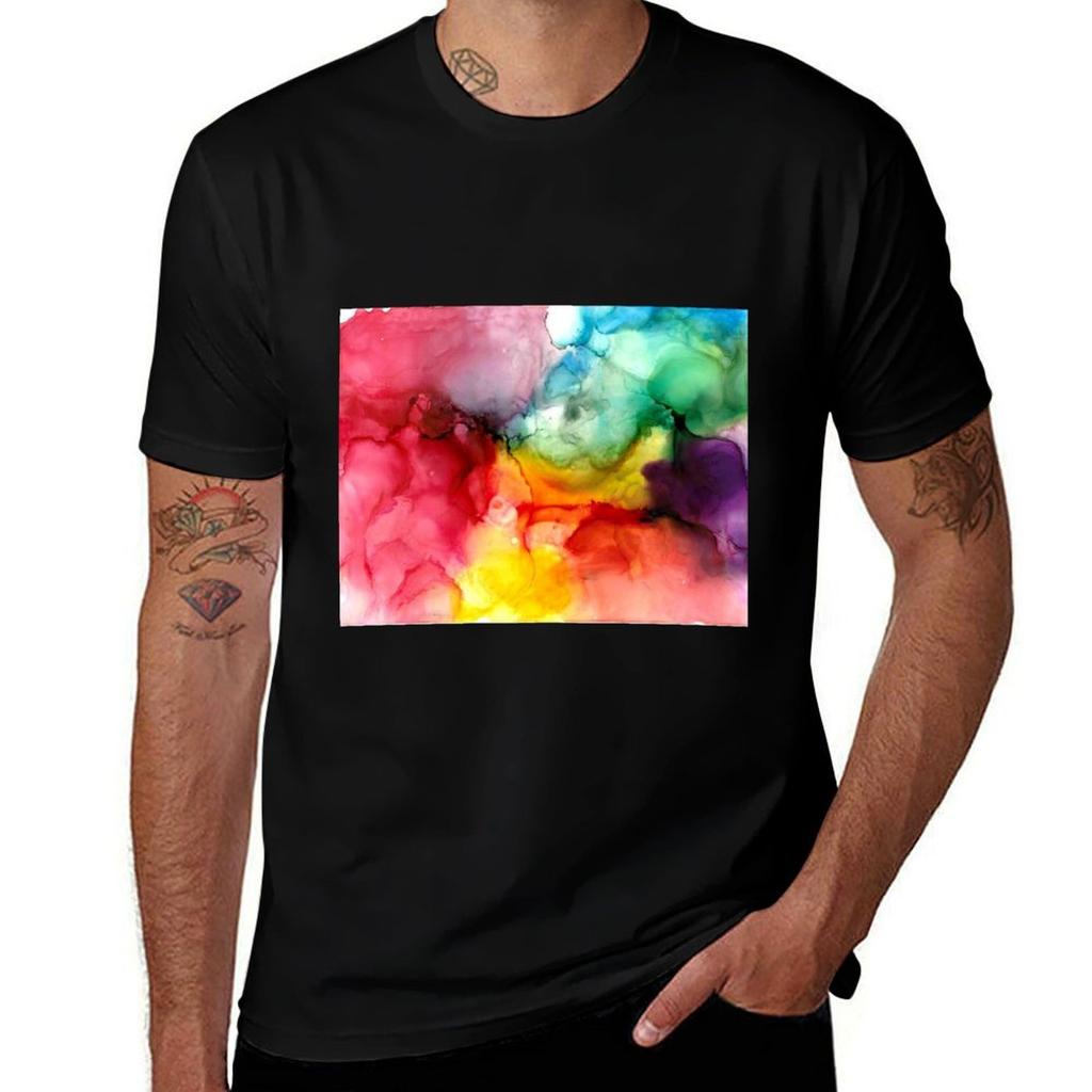 Smoking Rainbow Tshirt Lightweight Print Tshirt