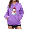 Women's Winter Christmas Printed Pullover Hooded Sweatshirt Fleece Long Sleeve Sweatshirt