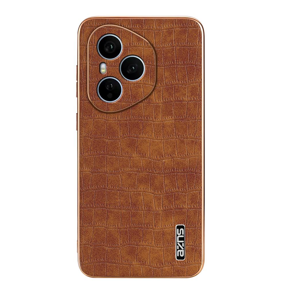 AZNS For Honor 400 Pro 5G (Global) Case Electroplating Crocodile Texture PU+TPU Phone Cover
