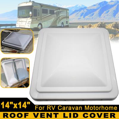 14";x14"; Universal Replacement RV Roof Vent Cover White Vent Lid for Camper Trailer Motorhome White PP Plastic UV-resistant