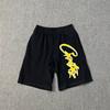 Corteiz Streetwear Short Pants Men Women Alcatraz Ship Print Loose Fit Cotton Shorts