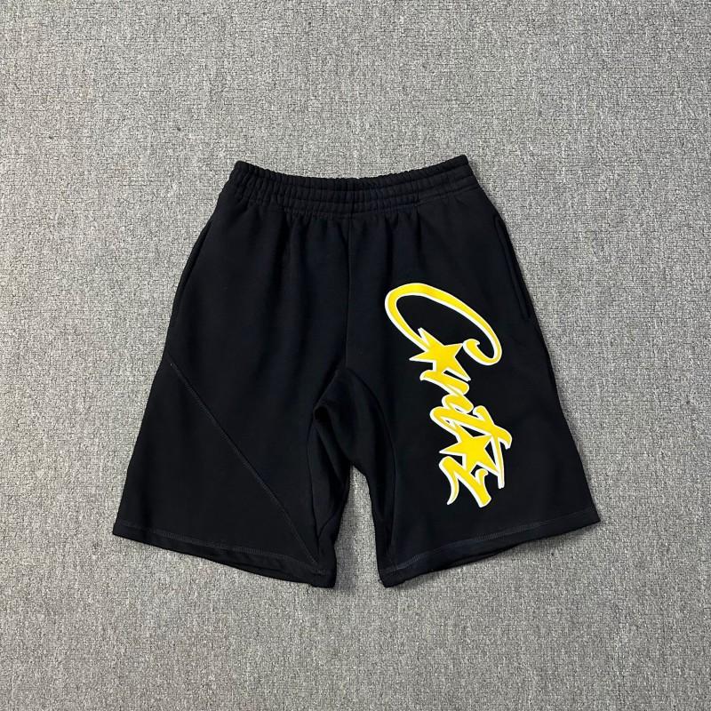 Corteiz Streetwear Short Pants Men Women Alcatraz Ship Print Loose Fit Cotton Shorts