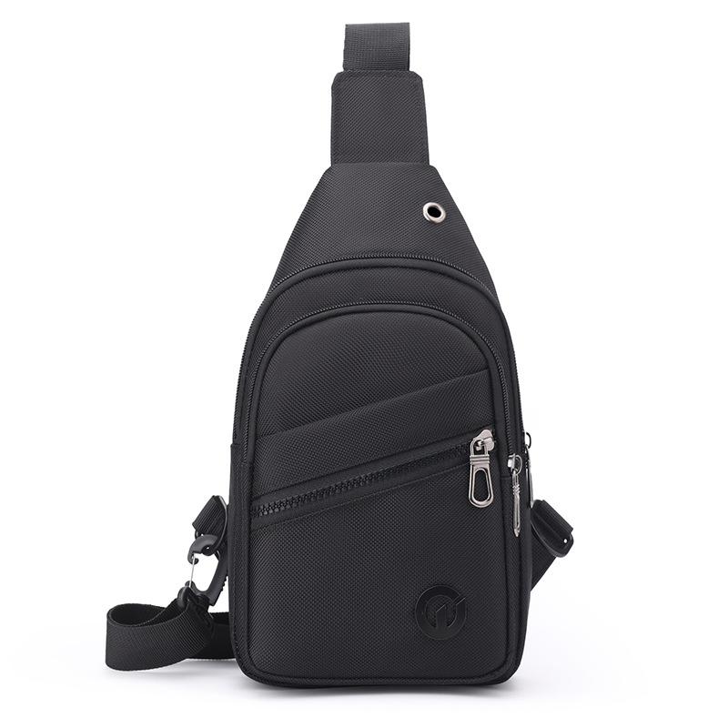 

Нагрудная сумка мужская многофункциональная сумка через плечо большая вместимость нейлоновая мужская сумка чёрный