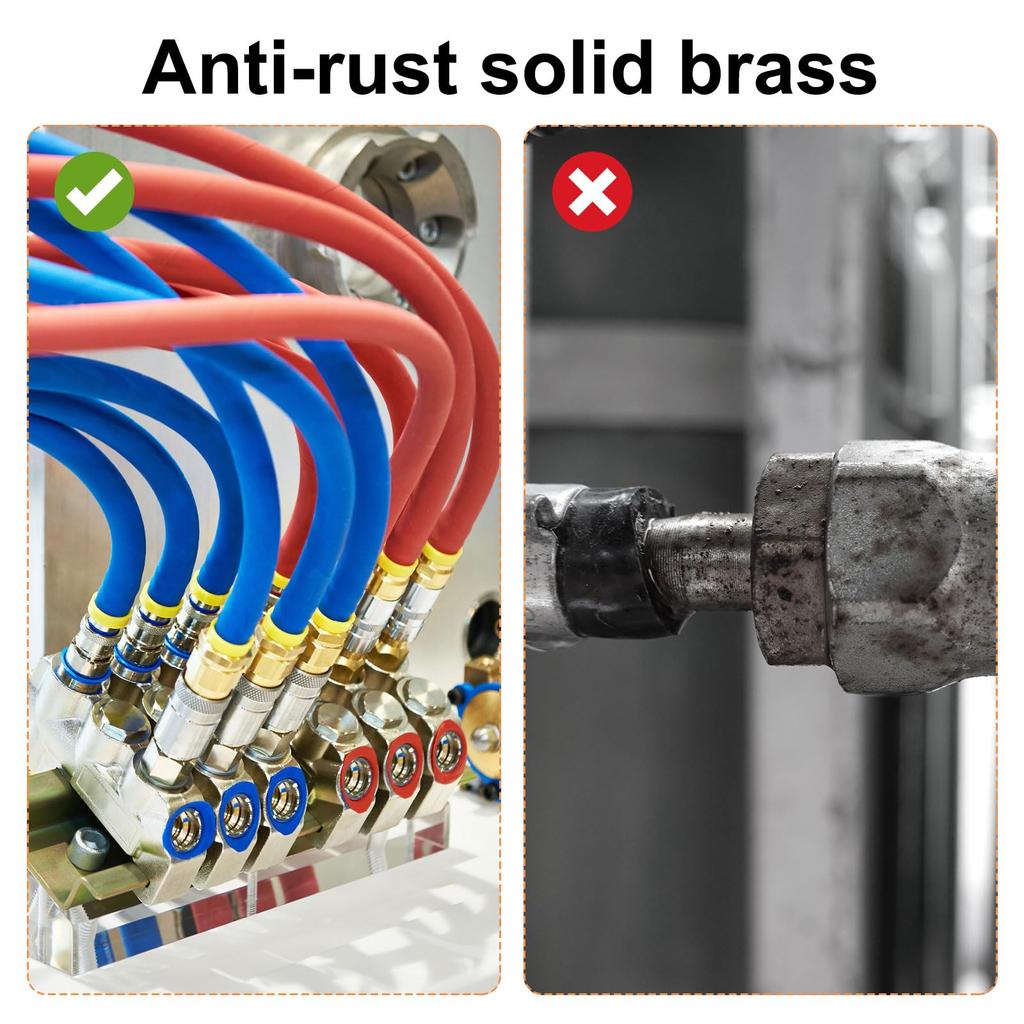 uxcell 2pcs Hose Nipple 1/2 NPT 1.7 x 0.8 inches (42 x 21 mm)