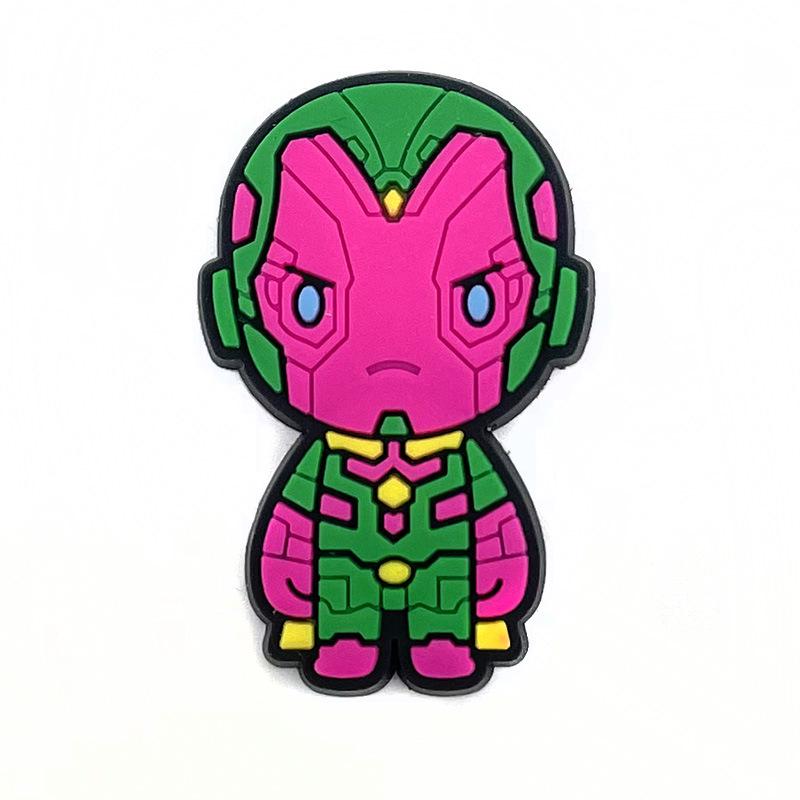 Marvel Series Croc Shoe Charms: Removable PVC Buckles for Holey Shoes