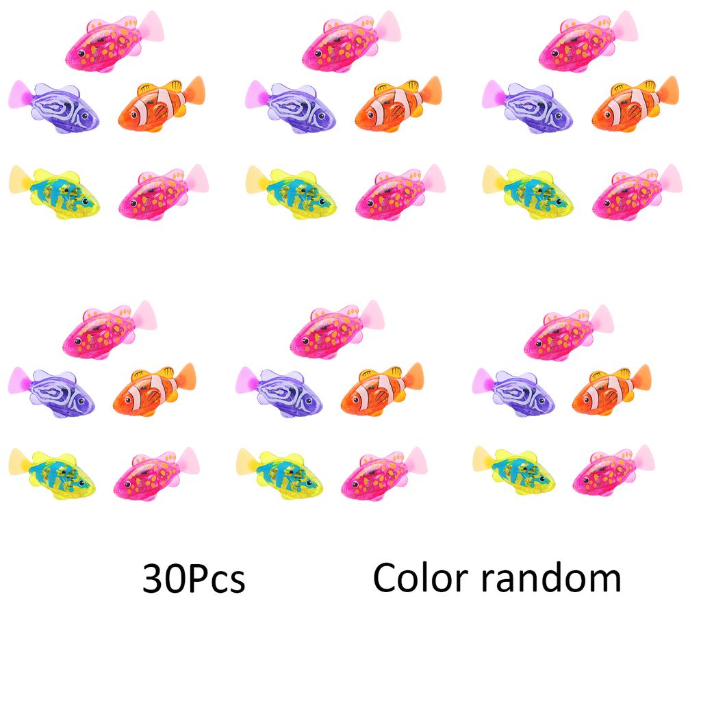 1Pc-50Pcs Baby Bathing Light Sensing Electronic Fish Water Play Toy, Simulating Small Fish Swimming,Suitable For Teasing Kittens