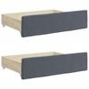 Extendable Daybed with Drawers Dark Grey 90x190 cm Velvet