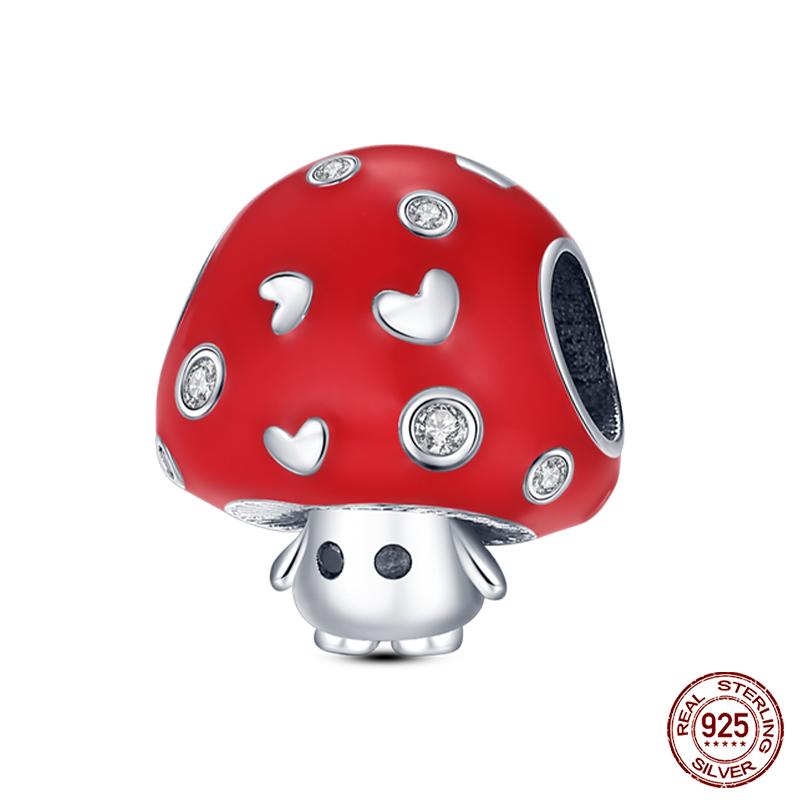 100% Copper Love Strawberry Cherry Red Series Charm Beads For Brand Original Bracelet Diy Fine Jewelry Gift