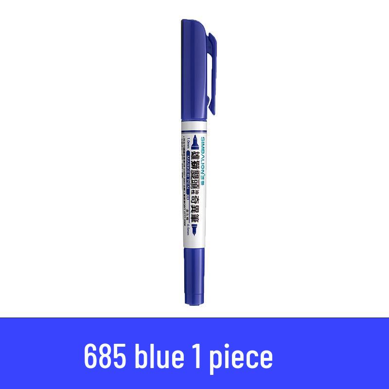 Lion Double-Ended Waterproof Oil-Based Markers - Red, Blue, Black, Fine Liner