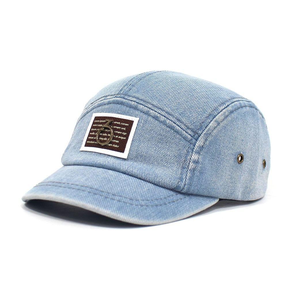 Adjustable Denim Baseball Cap Deep Crown Dad Hat Retro Trucker Hat For Woman Man