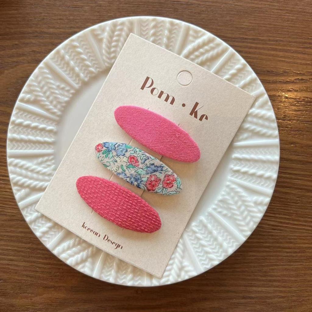 Cute Floral Cloth Oval Hairpins Set Women Girls Kids Hair Clips Pin Barrettes Accessories Hairclip Hairgrips Headdress Ornaments