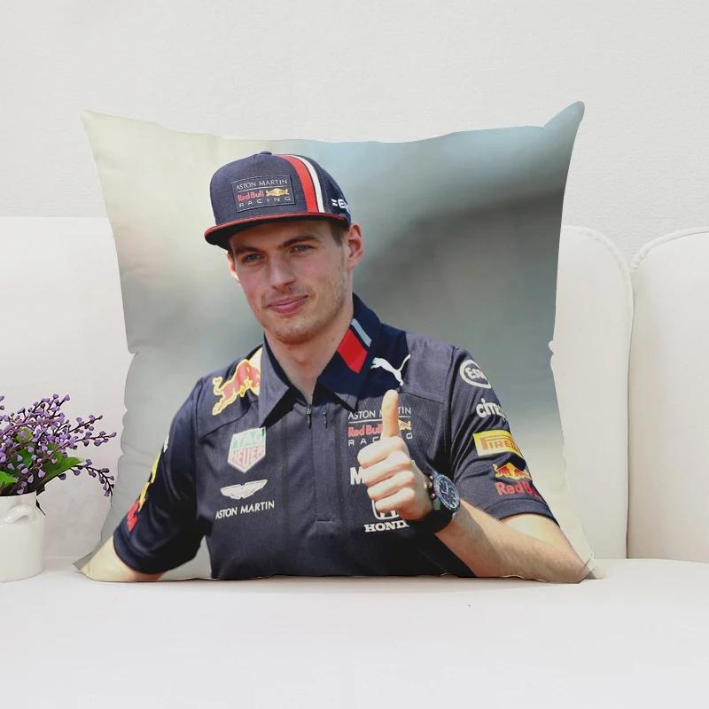 

Наволочка 45x45см Подарунок для фаната М-Макса Ферстаппена Чохол для подушки на диван Двосторонній принт Короткий плюш Подушка для попереку на крісло 12x12Inch