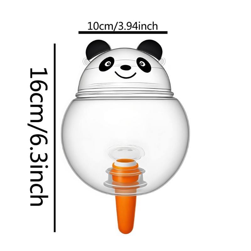 Ceramic And Plastic Automatic Flower Pot Watering Planter Device In Cute Panda Styles For Home Office Busy Plant Lovers