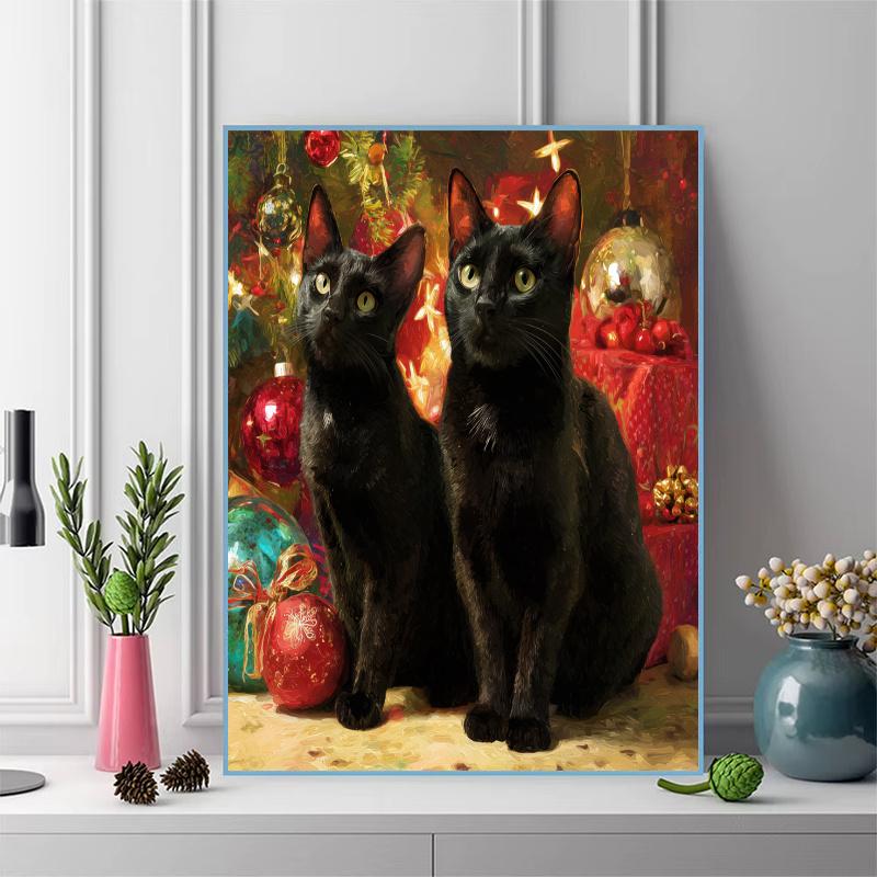 Bombay cat Pattern  3pcs 100% Round Full Drill 5D DIY Diamond Painting Embroidery Cross Stitch Rhinestone Décor