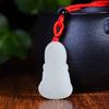 Natural Hotan Jade Little Buddha Male Pendant Women's Necklace Birthday Gift for Girlfriend and Wife with Certificate