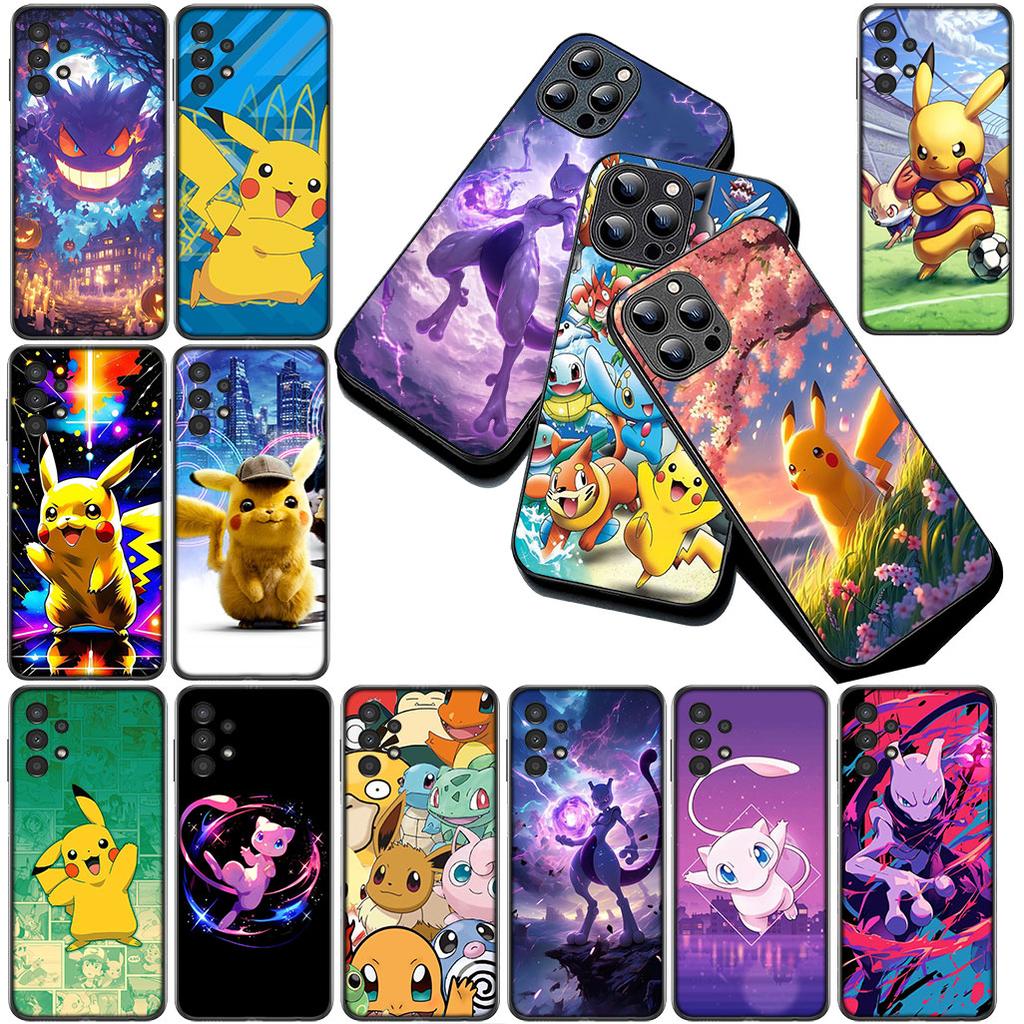 Cover for Samsung Galaxy S24 S25 S23 FE Ultra Plus S7 Edge S25+ S23+ A56 5G Phone Case Mewtwo P-Pokemons Mew two P-Pikachus
