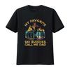 My Favorite Buddies Call Me Dad Skiing T Shirt Casual Crew Neck Slight Stretch Fabric Regular Fit Perfect For Unisex All Vintage