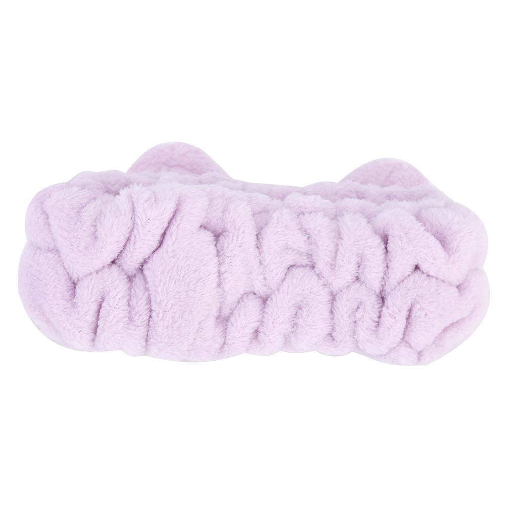 Hair Bands Cat Ears Shaped Soft Cloth Cute Headbands for Women Washing Face Make Up SpaPurple