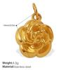 European & American Creative Floral Series Titanium Steel Pendant: Luxurious DIY Necklace & Bracelet Accessory.