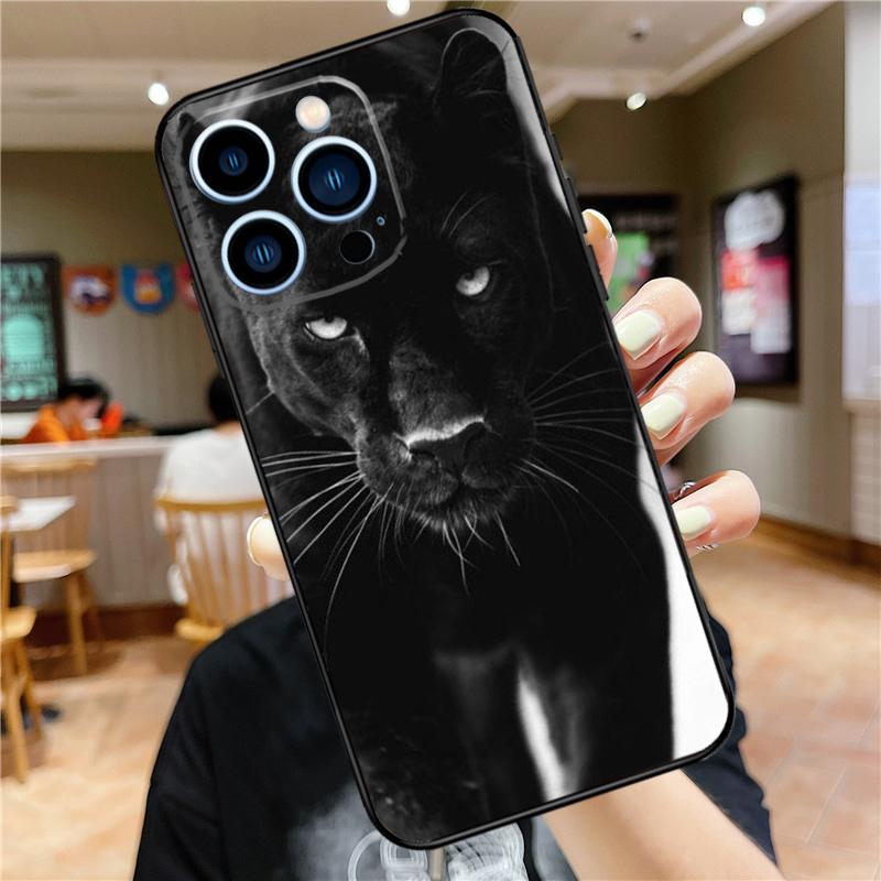 Cheetah Panther Phone Case For iPhone 11 12 13 14 16 15 Pro Max Mini XS X XR 7 8 Plus Soft Cover Shell