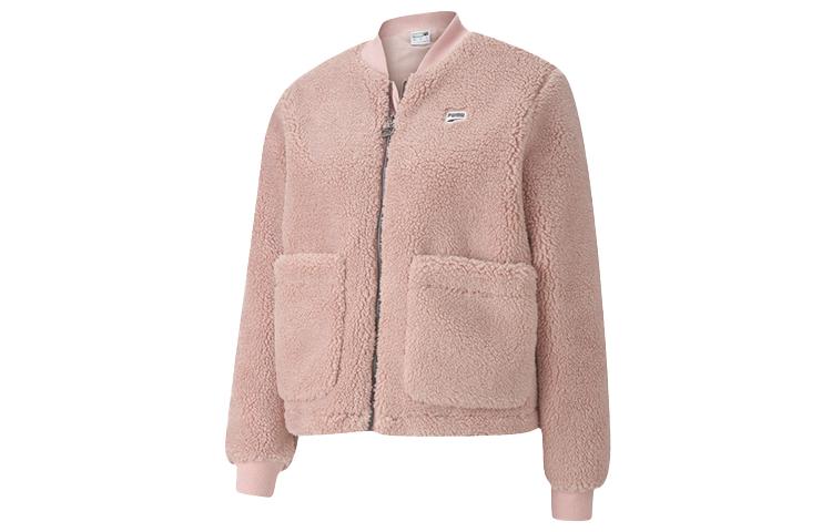 PUMA Velvet Jackets Women s Wedding Pink Baseball Collar Moderate 599146-14 S