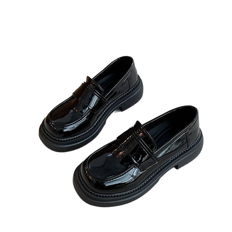 2025 Women's British Style Leather Loafers - Autumn Fashion, Versatile Slip-On Retro Shoes