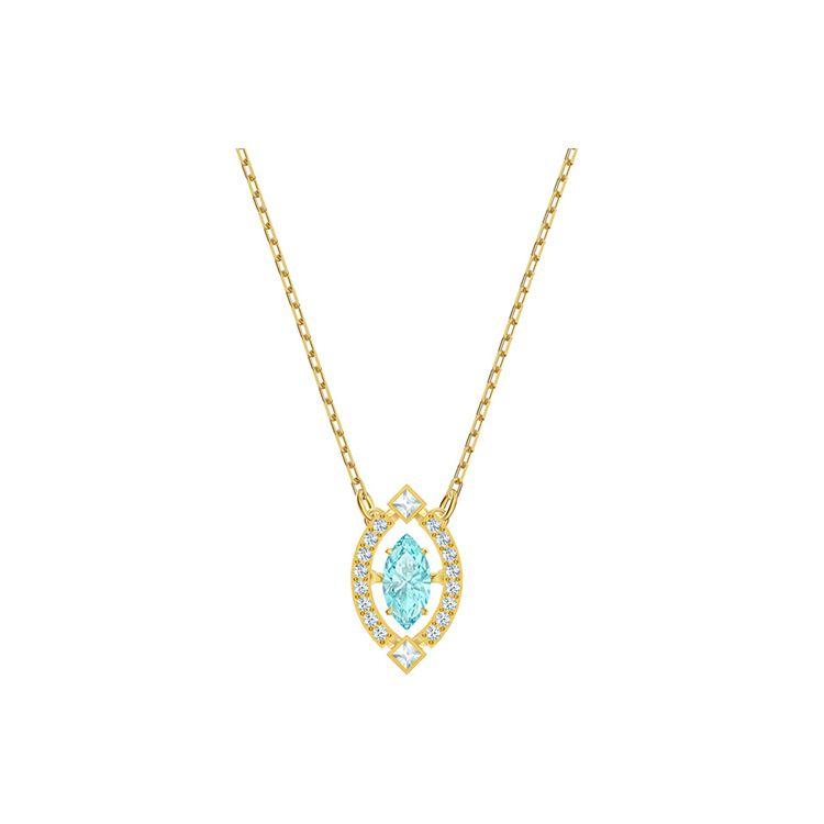 

Swarovski Sparkling Dance Heartbeat Crystal Necklace Women necklace Gold 5497474 Box (Random Color)