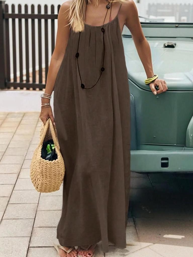Nuovo Cardigan da Donna con Spalline Sottili, Vestito Lento Senza Schiena per la Casa